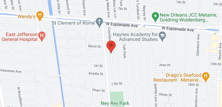 map of 4216 COURTLAND Drive Metairie LA 70002